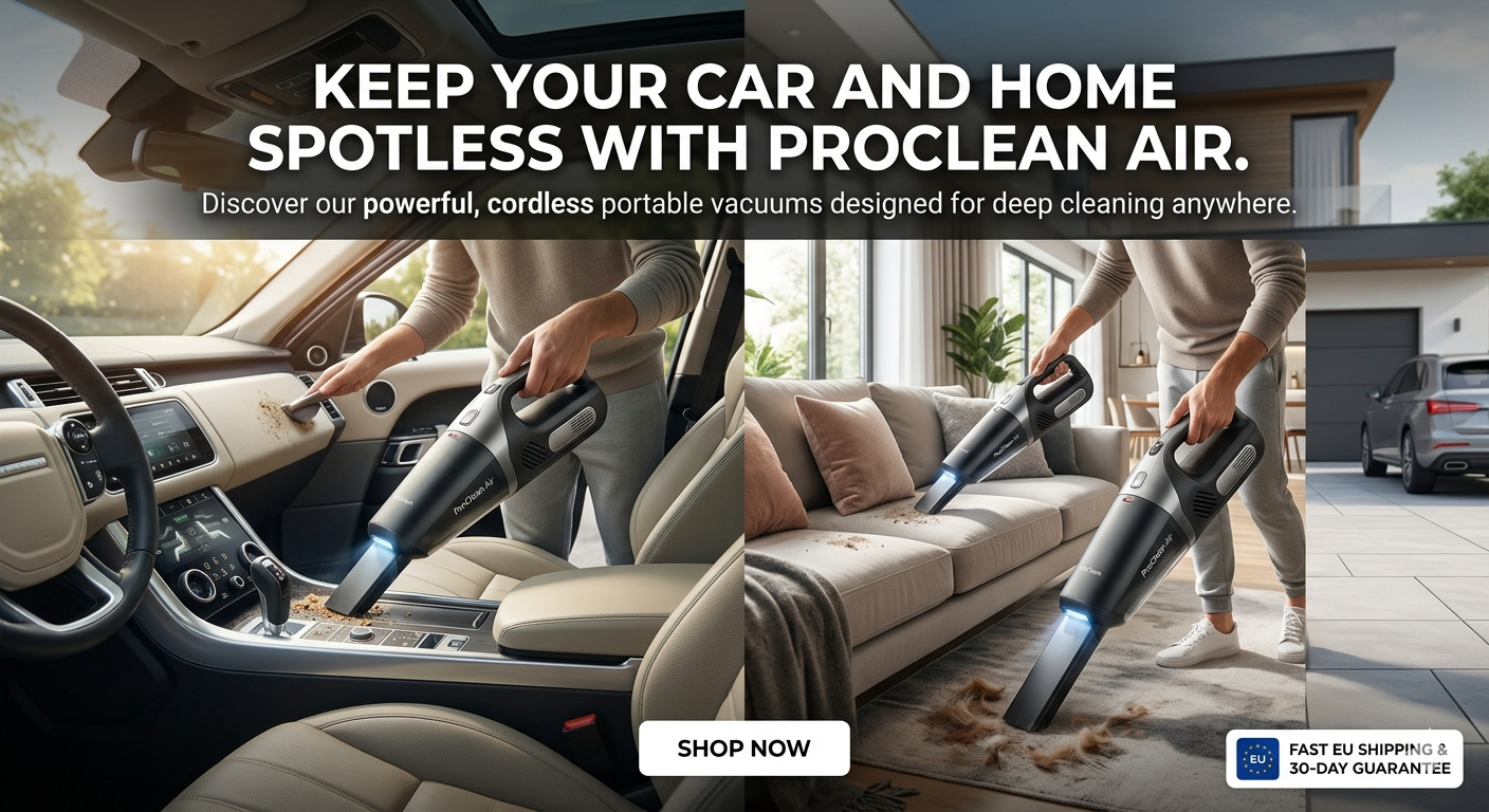 Discover best selling portable vacuum cleaners from ProClean Air. Powerful, cordless and compact cleaning tools for car and home.