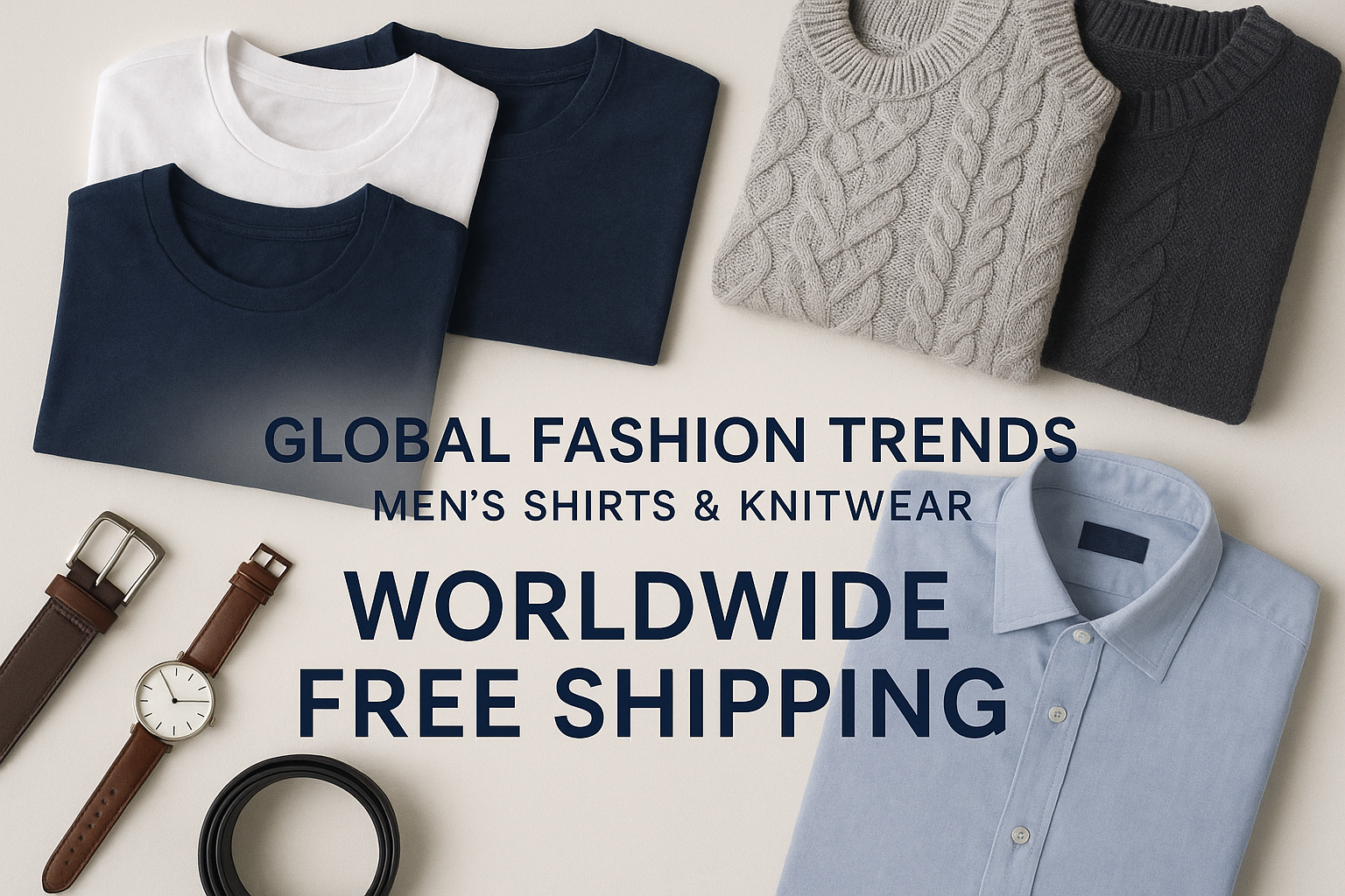 Shop men’s shirts and knitwear at Global Fashion Trends. From casual tees to cozy sweaters. Worldwide free shipping.