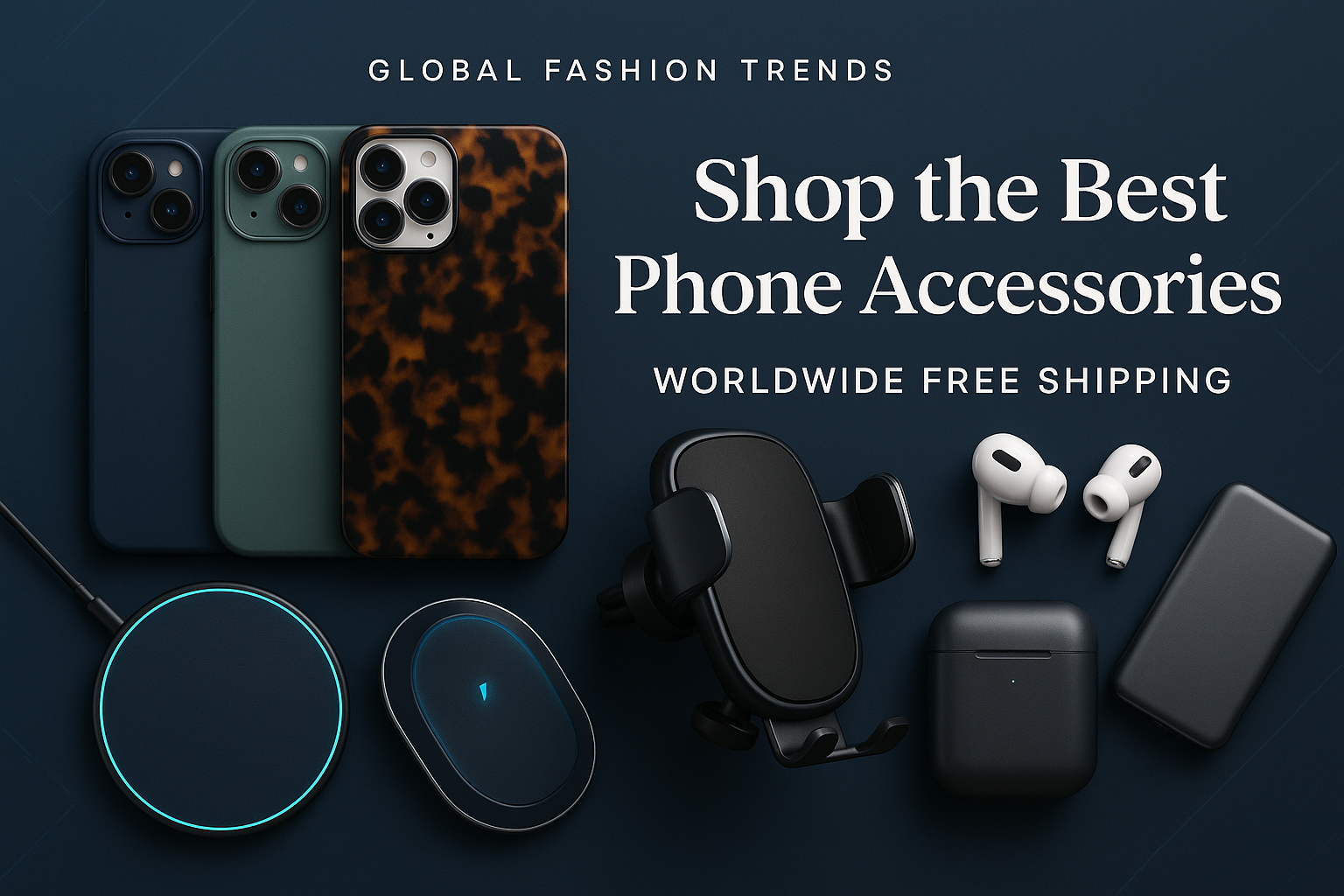 Shop the best phone accessories at Global Fashion Trends. Phone Cases, chargers, car phone holders, and wireless gadgets with worldwide free shipping.