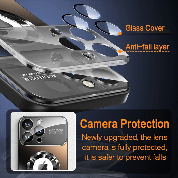 Matte Bumper Magnetic iPhone Case for 11–16 Pro Max – Shockproof, Wireless Charging, Camera Protection Cover
