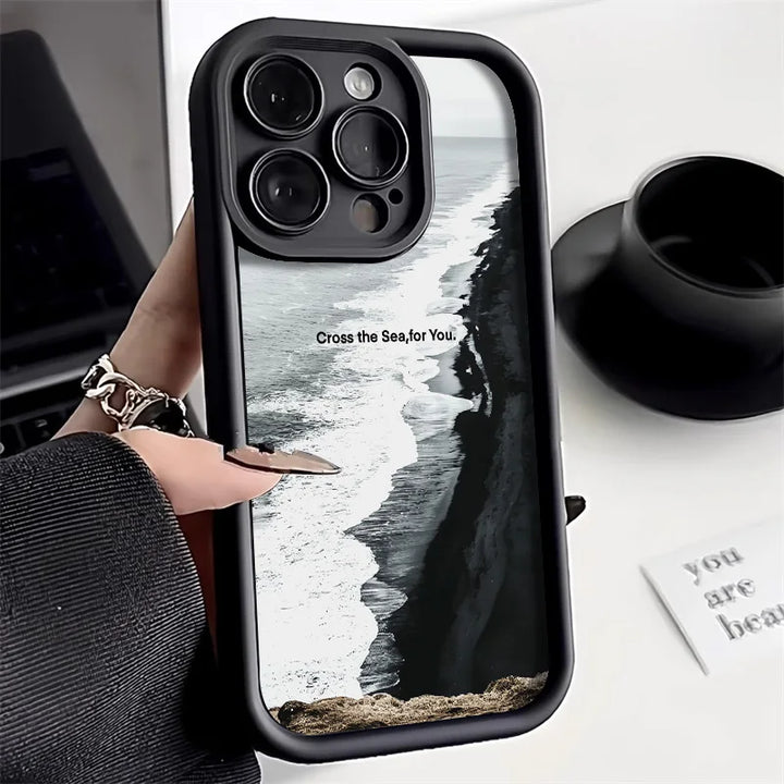 Soft candy liquid silicone phone case with matte finish for iPhone models, featuring camera protection.