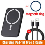 VIKEFON charging pad with magnetic ring and USB cable on a white background