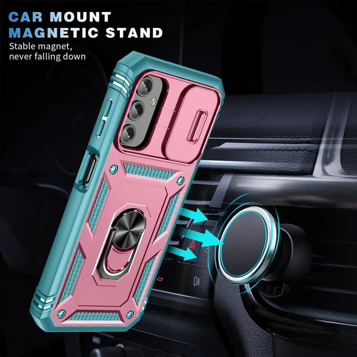 Heavy Duty Armor Case for Samsung Galaxy S24, S23, A54 – Shockproof, Dual Layer, With Ring, Anti-Fingerprint