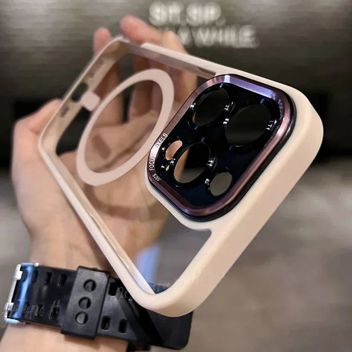 Luxury Magnetic Metal Bumper Case for iPhone 16 Pro Max – MagSafe Compatible