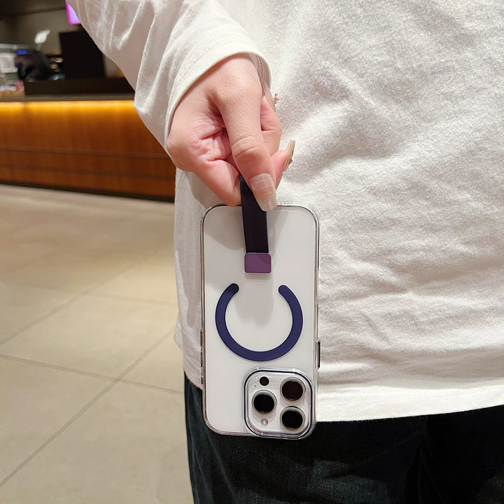 Clear MagSafe iPhone 16 Case with Wrist Strap and Finger Ring