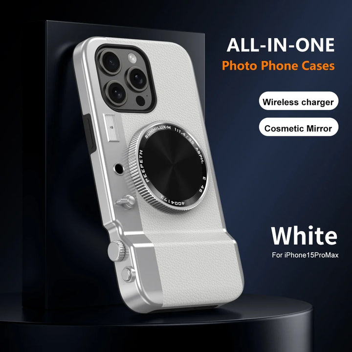 Camera Style Case for iPhone 11 12 13 14 15 16 Pro Max Magnetic