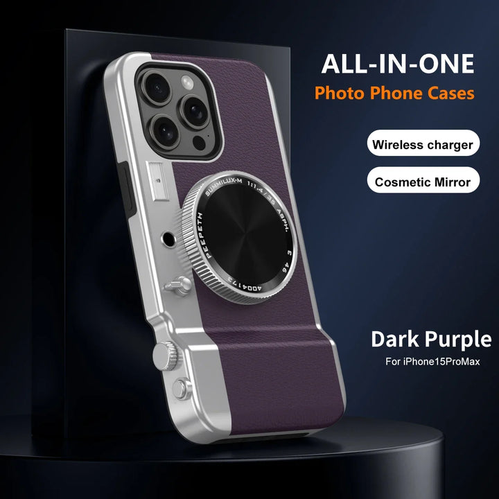 Camera Style Case for iPhone 11 12 13 14 15 16 Pro Max Magnetic