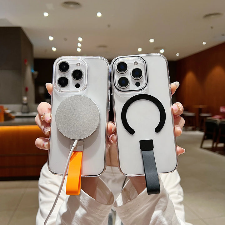Clear MagSafe iPhone 16 Case with Wrist Strap and Finger Ring