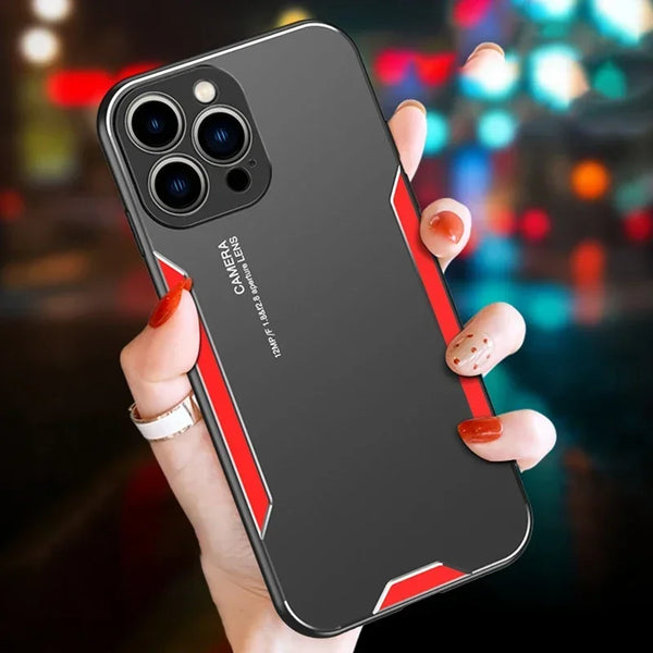Luxury Metal Matte Silicone Case for iPhone 13 Mini, 12, 11, Pro Max, X, XR, 8, 7 Plus, SE – Shockproof & Stylish