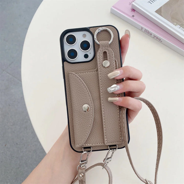 Crossbody Card Holder Case for iPhone 7/8/11/12/13/14/15/16 Pro Max