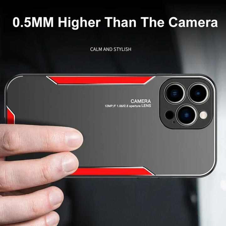 Luxury Metal Matte Silicone Case for iPhone 13 Mini, 12, 11, Pro Max, X, XR, 8, 7 Plus, SE – Shockproof & Stylish