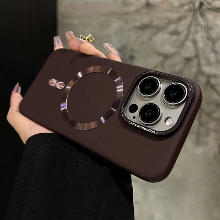 Luxury Matte Laser MagSafe Case for iPhone 16, 15 Pro Max – Ultra-Thin Shockproof Hard Cover in Multiple Colors