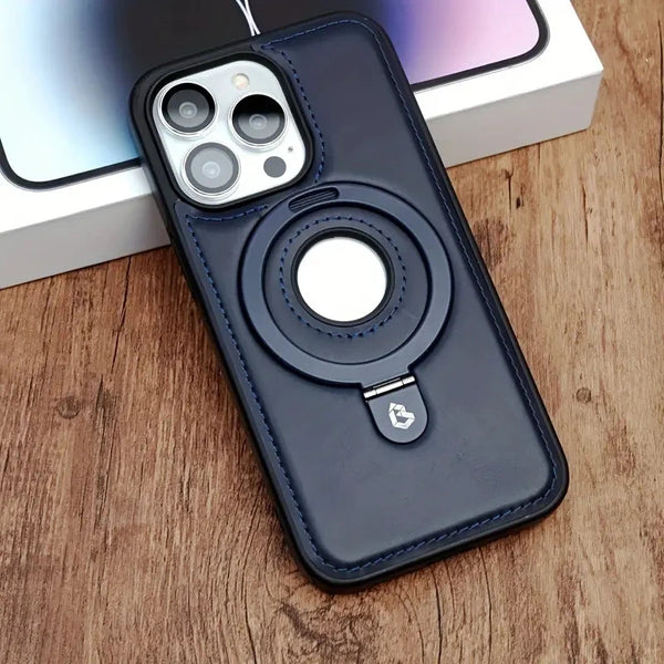 Premium Luxus Leder Magnetständer Hülle für iPhone 12/13/14/15 Pro Max
