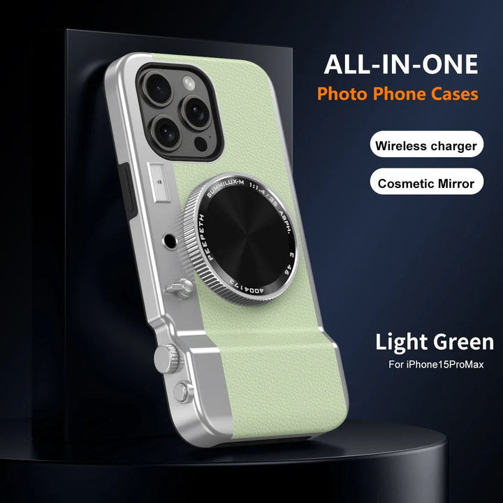 Camera Style Case for iPhone 11 12 13 14 15 16 Pro Max Magnetic