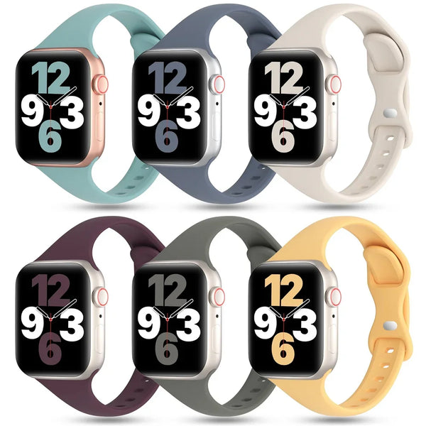 Slim Silicone Sport Strap for Apple Watch Ultra 2 – Soft, Waterproof & Lightweight Design