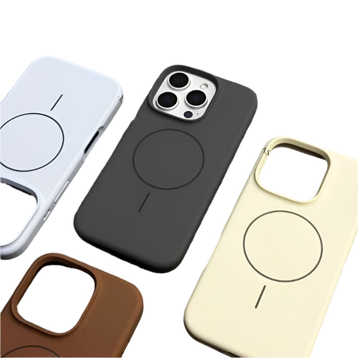 Soft Liquid Silicone Magnetic iPhone Case – MagSafe Compatible Shockproof Cover for iPhone 11–16 Pro Max