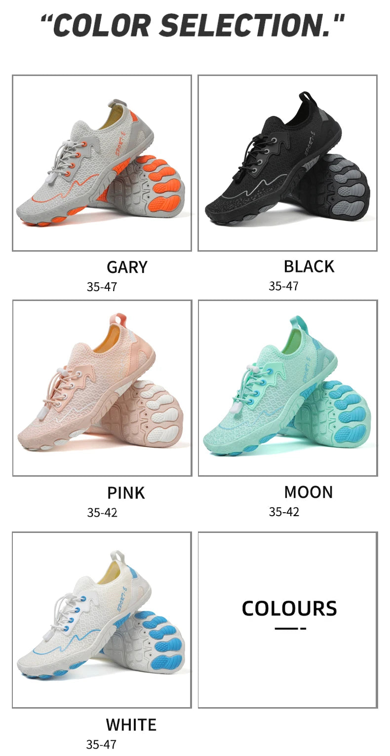 Barefoot Wading Shoes Men Women Mesh Quick-Drying Beach Shoes Outdoor Non-Slip Swimming Shoes Unisex Water Sports Shoes