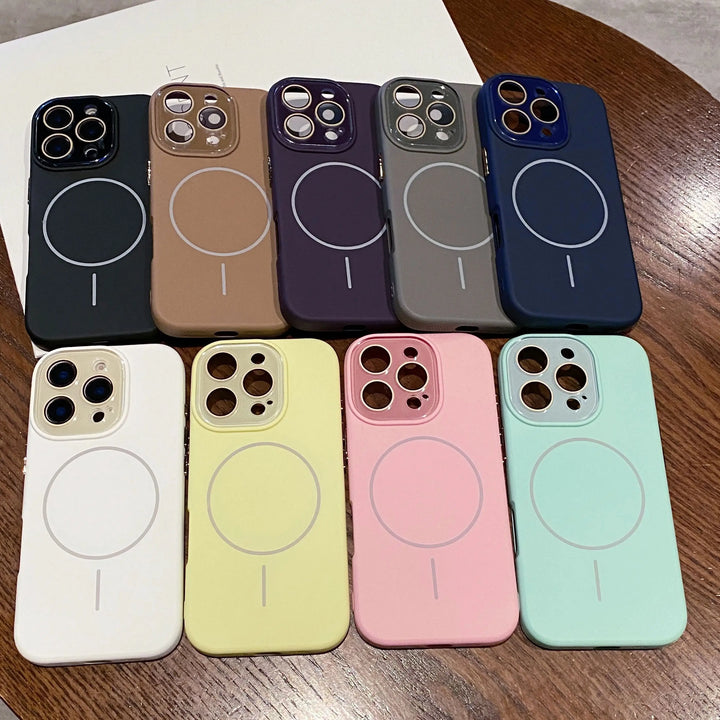 Original Liquid Silicone iPhone Case – MagSafe Magnetic Shockproof Soft Matte Cover for iPhone 11–16 Pro Max
