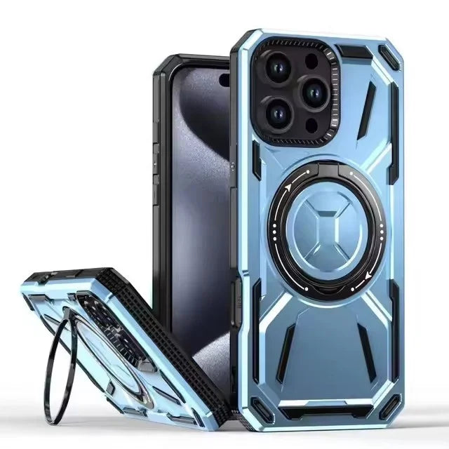 Magnetic Shockproof Bumper Armor Case for iPhone 16 Pro Max 11-16