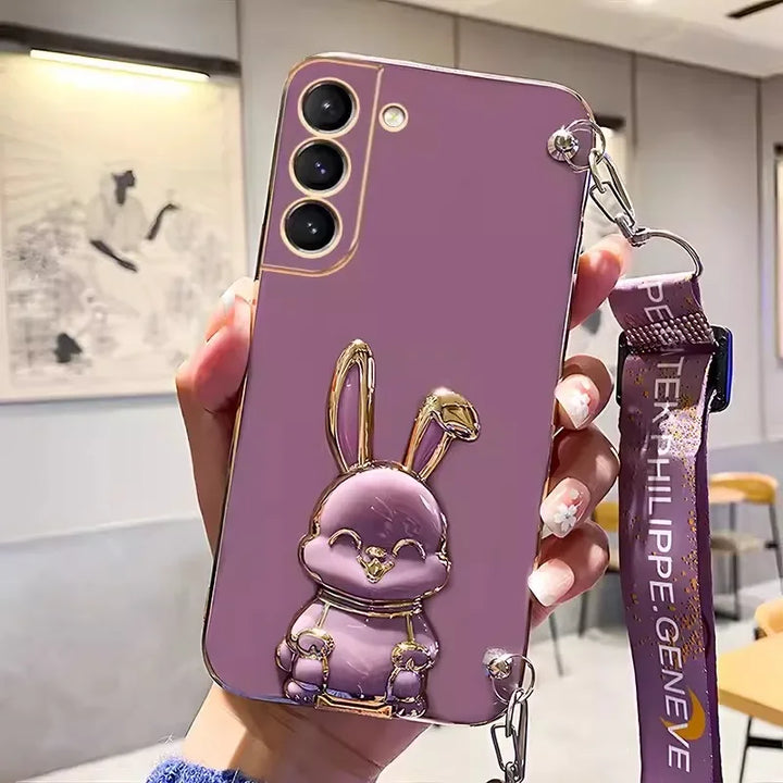 Crossbody Lanyard Rabbit Case for Samsung S8/S9/S10/S20/S21/S22/S23