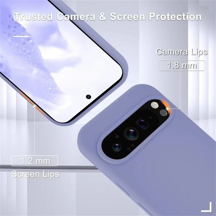 Liquid Silicone Case for Google Pixel 9 Pro – Soft Touch Matte Shockproof Back Cover