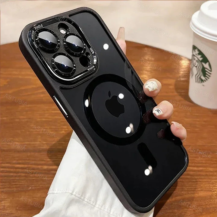 Luxury Magnetic Metal Bumper Case for iPhone 16 Pro Max – MagSafe Compatible