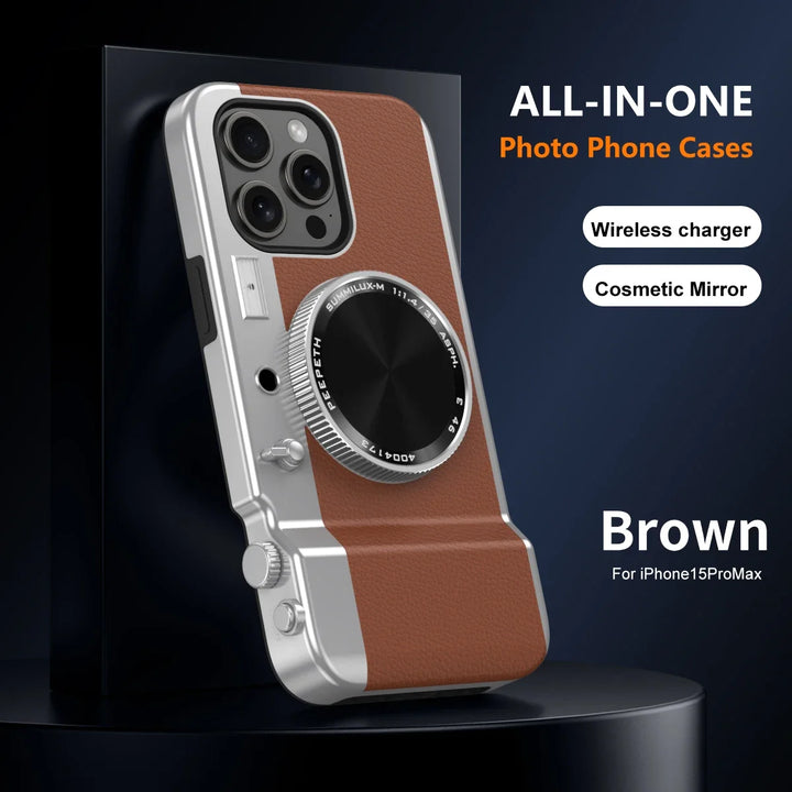 Camera Style Case for iPhone 11 12 13 14 15 16 Pro Max Magnetic