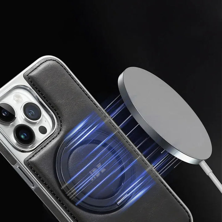 Luxury Magnetic 360° Rotation Leather Case for iPhone 15 Pro Max/14 Plus/13/12/11 in Premium Design