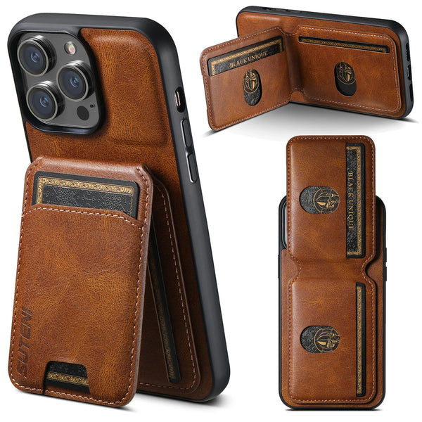 Card Holder Leather Wallet Case for iPhone 16 15 Pro Max 14 13 12 11 X XS XR