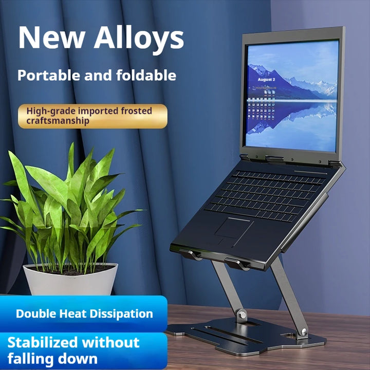 Portable Adjustable Laptop Stand for MacBook, Tablet, Universal Anti-Slip Metal Bracket