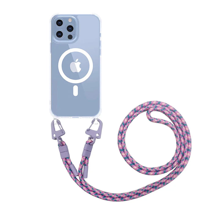 iPhone 11 Pro Max with this sleek Magsafe Magnetic Neck Strap Case. Features wireless charging support, shockproof protection, and a convenient adjustable lanyard for hands-free use.