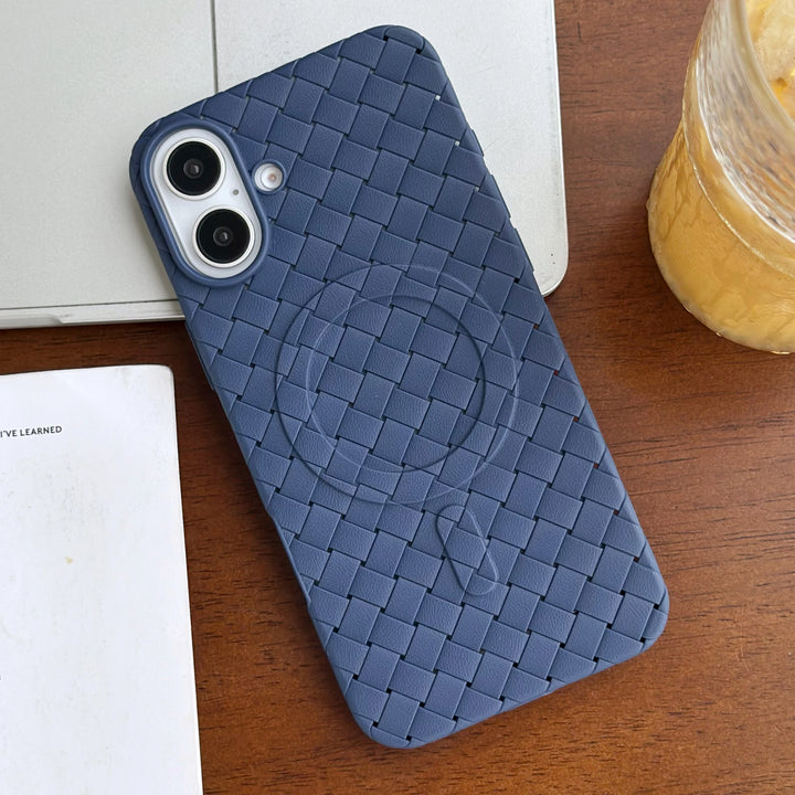 Breathable Woven Soft Silicone Magsafe Case For iPhone 16 15 14 13 12 11 Pro Max Leather Magnetic Mesh Cooling Shockproof Cover