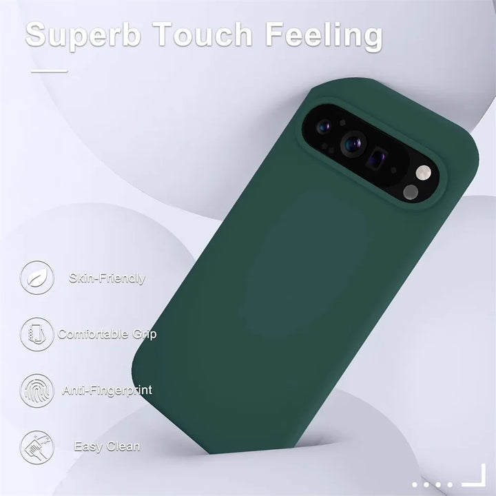 Liquid Silicone Case for Google Pixel 9 Pro – Soft Touch Matte Shockproof Back Cover