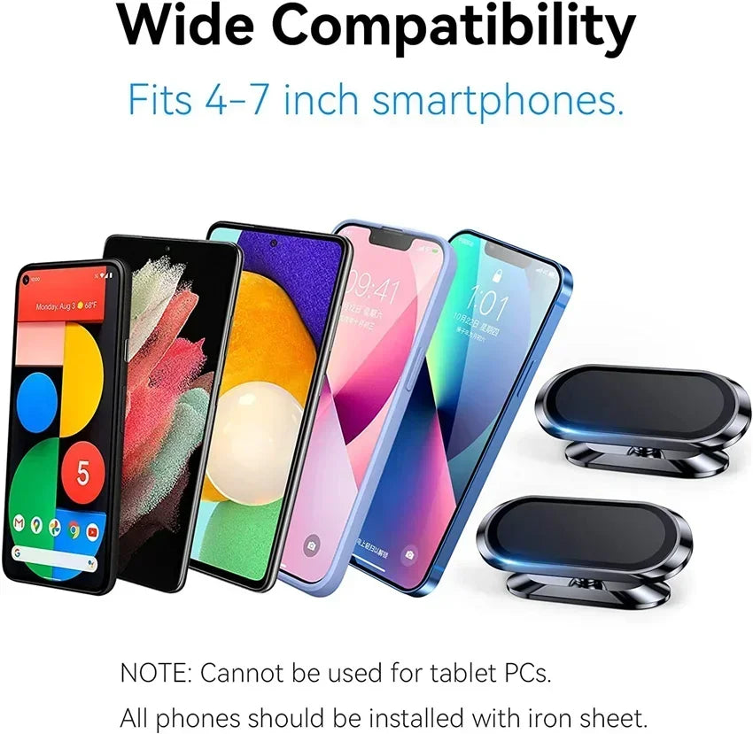 Smartphone holder compatibility with various smartphones on a white background