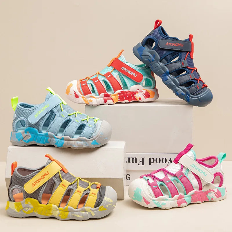 Boys Girls Unisex Sandals Summer Toddler Barefoot Beach Sandals Non-slip Comfort Versatile School Outdoor Water Shoes