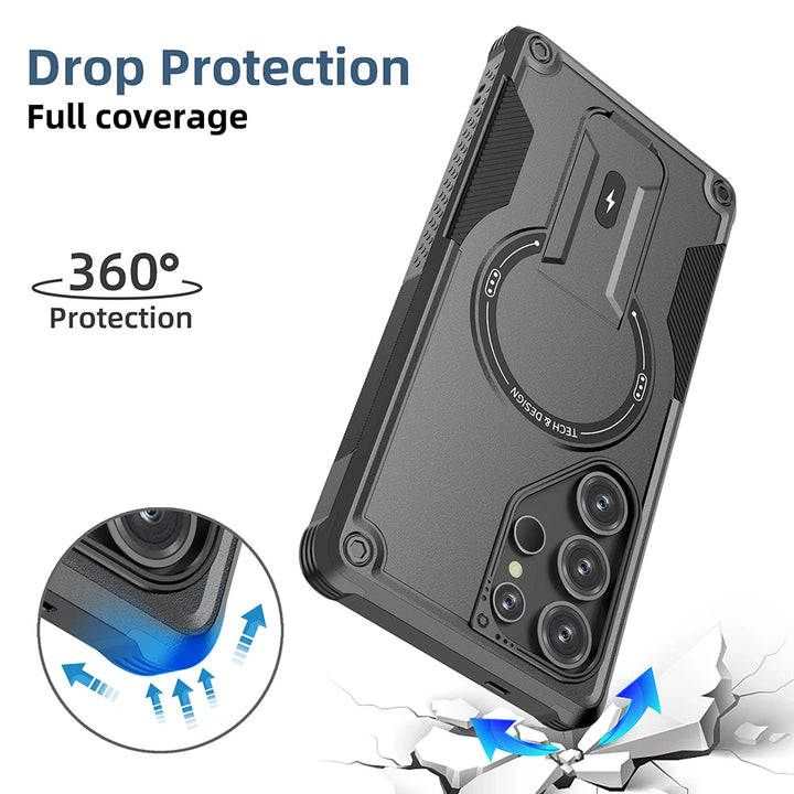 Magnetic Shockproof Kickstand Case for Samsung Galaxy S25, A56, A36, A26, A15, A14