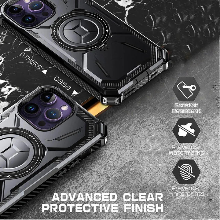 Magnetic Shockproof Bumper Armor Case for iPhone 16 Pro Max 11-16