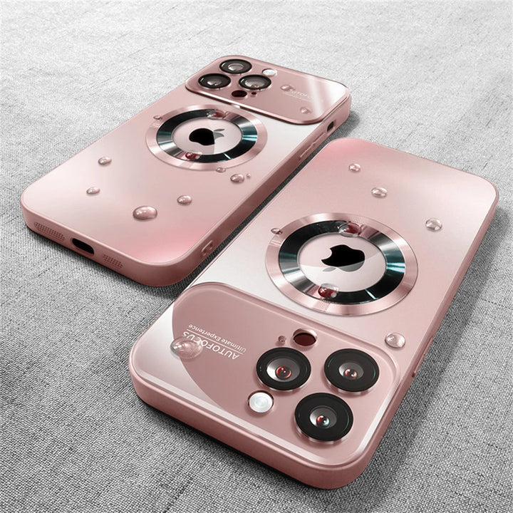 Matte Bumper Magnetic iPhone Case for 11–16 Pro Max – Shockproof, Wireless Charging, Camera Protection Cover in Pink