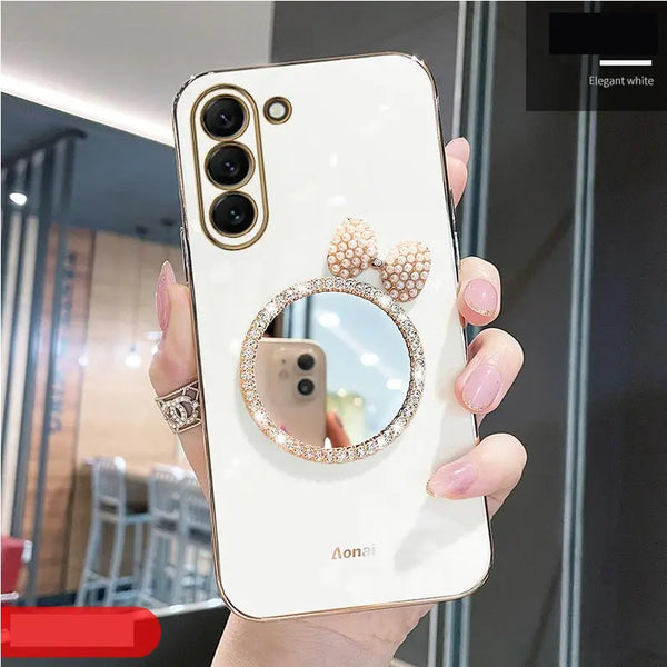 Make-up-Spiegel-Diamant-Bling-Hülle für Samsung S20/S21/S22/S23 Note 10/20