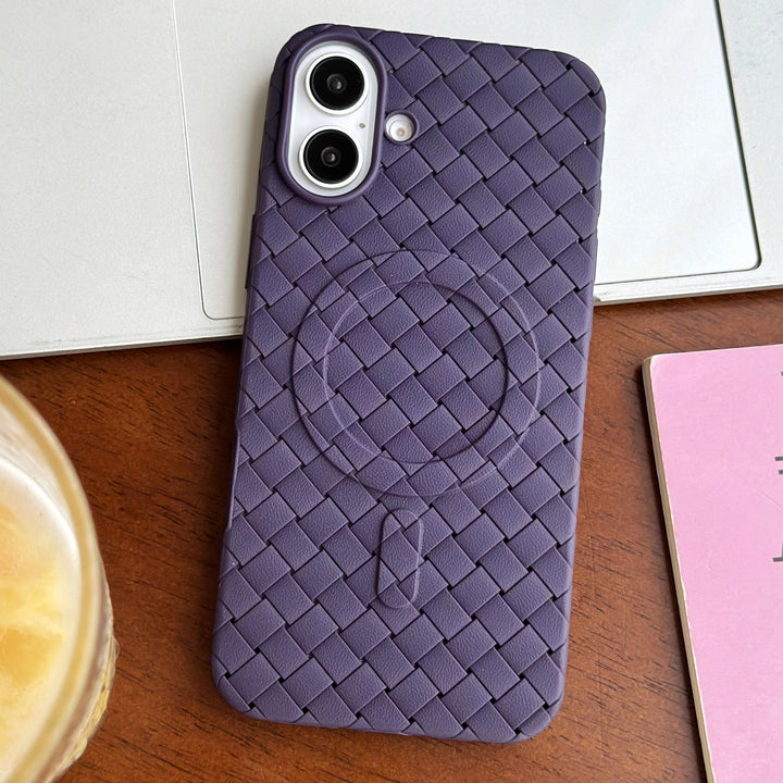 Breathable Woven Soft Silicone Magsafe Case For iPhone 16 15 14 13 12 11 Pro Max Leather Magnetic Mesh Cooling Shockproof Cover