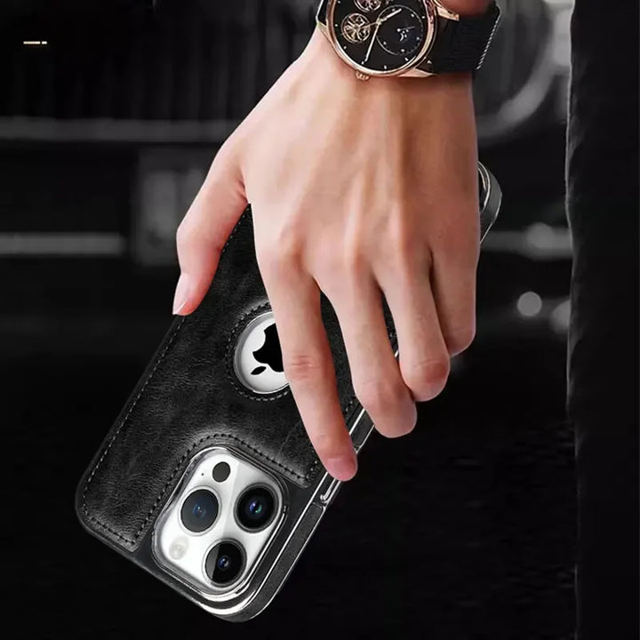 Business Leather Phone Case for iPhone 11 12 13 14 15 16 Pro Max Plus Magsafe