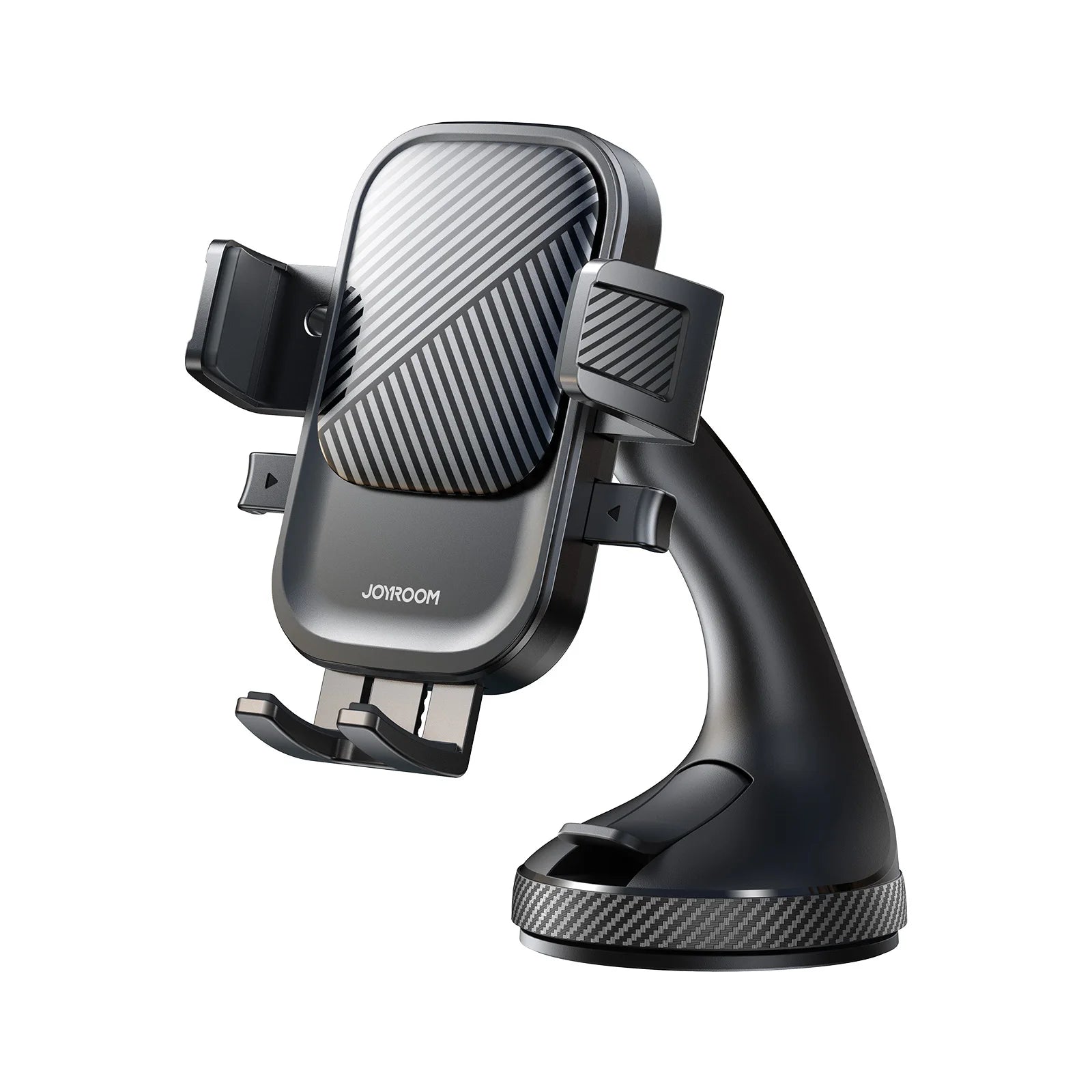 Black car phone holder with JOYROOM branding on a white background