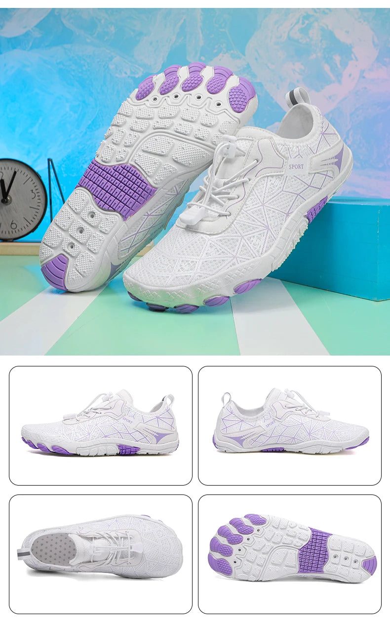Barefoot Wading Shoes Men Women Mesh Quick-Drying Beach Shoes Outdoor Non-Slip Swimming Shoes Unisex Water Sports Shoes