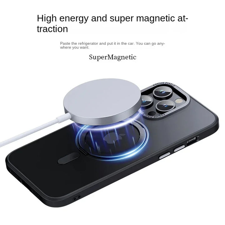 Luxury 360° Rotating Stand Case for iPhone 16 Pro Max, Magnetic Magsafe Ring Holder, Anti-Scratch and Wireless Charging Compatible