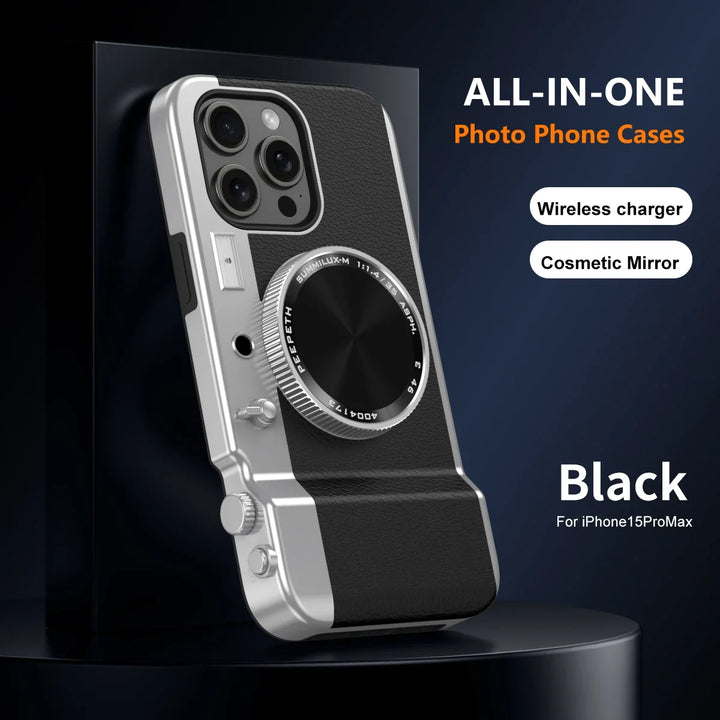 Camera Style Case for iPhone 11 12 13 14 15 16 Pro Max Magnetic