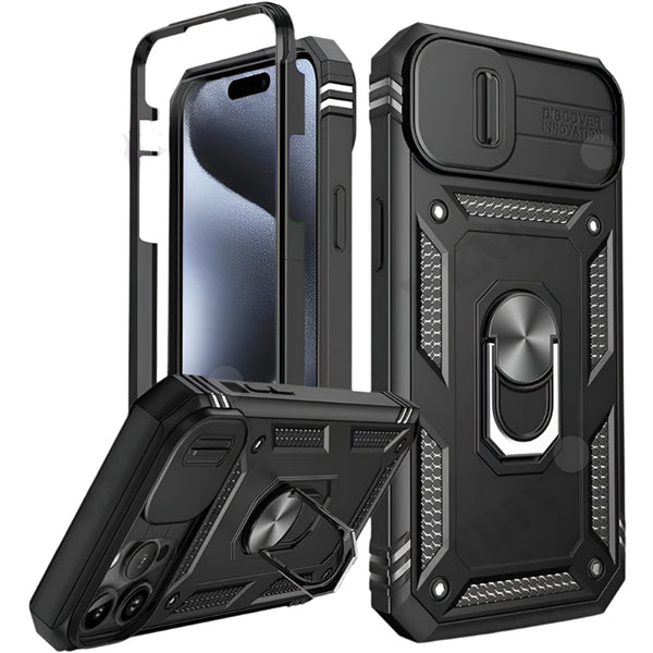 360° Kickstand Full Coverage Case for iPhone with Camera Protection – Magnetic and Shockproof
