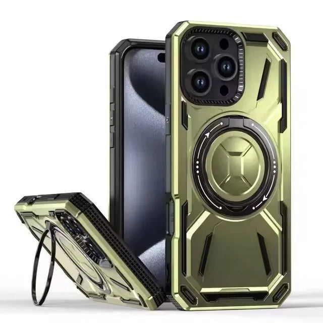 Magnetic Shockproof Bumper Armor Case for iPhone 16 Pro Max 11-16