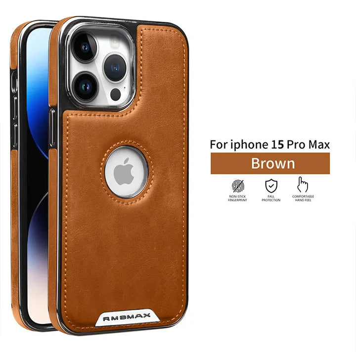 Business Leather Phone Case for iPhone 11 12 13 14 15 16 Pro Max Plus Magsafe