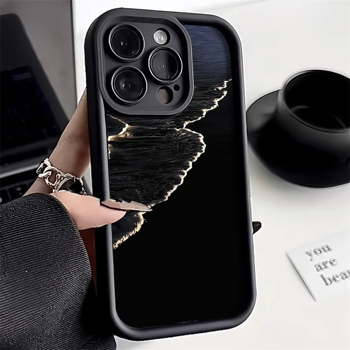 Soft candy liquid silicone phone case with matte finish for iPhone models, featuring camera protection.