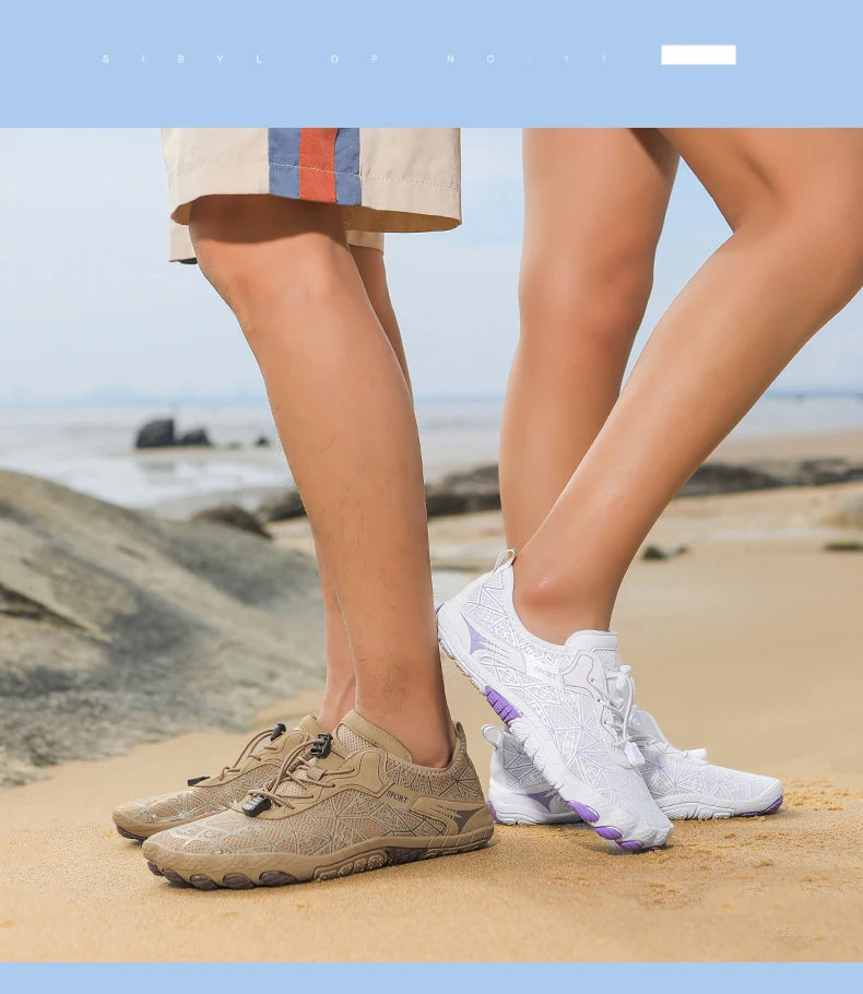 Barefoot Wading Shoes Men Women Mesh Quick-Drying Beach Shoes Outdoor Non-Slip Swimming Shoes Unisex Water Sports Shoes